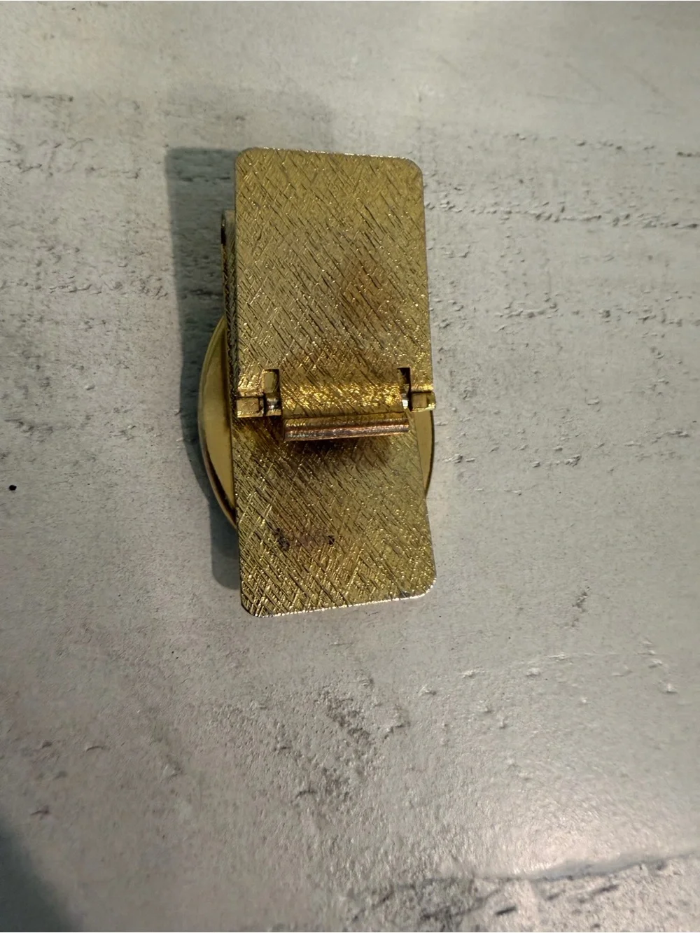 Gold Tone Moose Money Clip with Multicolor Enamel Inlay